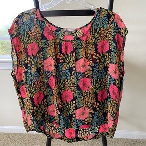 Forever 21 floral short sleeve blouse